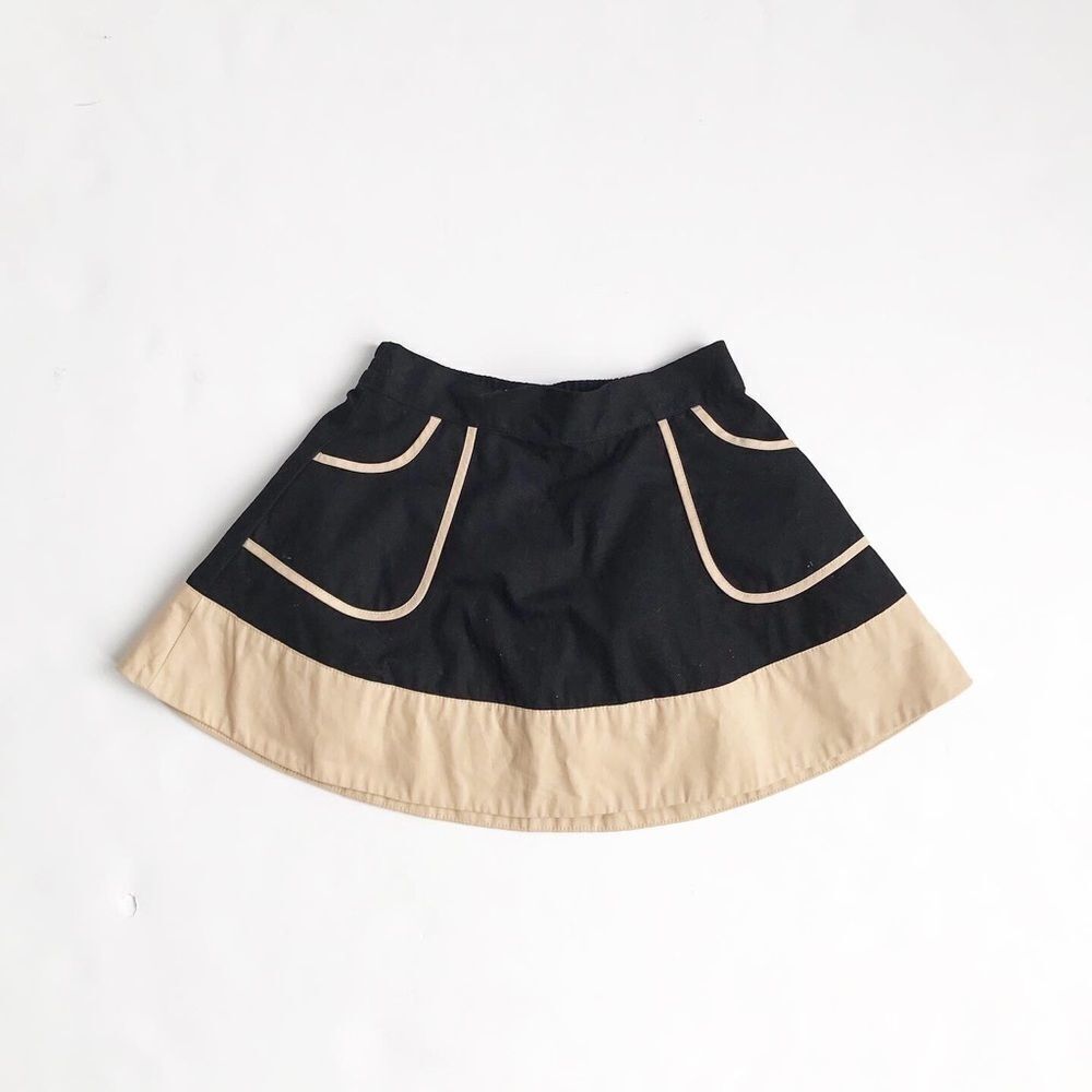 Janie & Jack black/cream skirt EUC 12-18 months